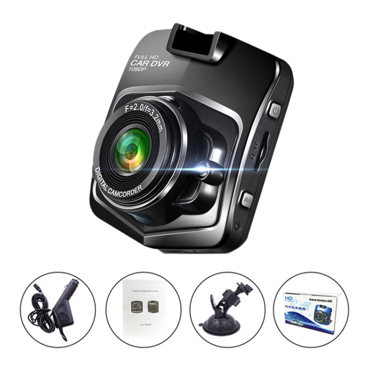 2,4 Zoll Auto 480P Einzelaufnahme Shield Fahrrekorder DVR Unterstützung Parküberwachung / Loop-Aufnahme (Schwarz), 2,4 Zoll