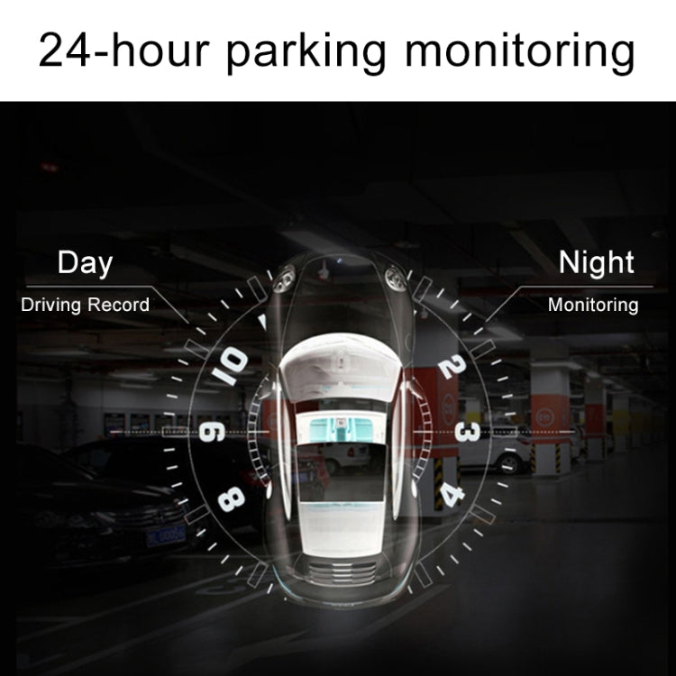 2,4 Zoll Auto 480P Einzelaufnahme Shield Fahrrekorder DVR Unterstützung Parküberwachung / Loop-Aufnahme (Schwarz), 2,4 Zoll