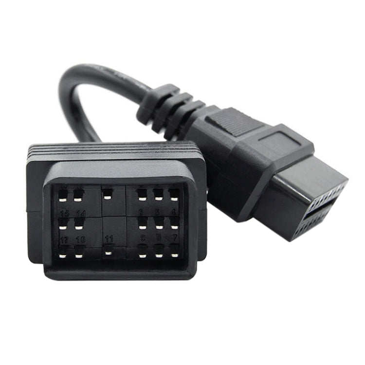17Pin to 16Pin Car OBD2 Conversion Cable OBDII Diagnostic Adapter Cable for Toyota, For Toyota