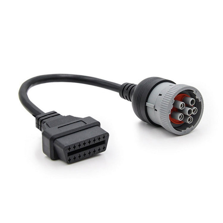 J1708 6-Pin auf OBD2 16-Pin Buchse Kfz-Diagnoseadapterkabel, 6-Pin auf OBD2