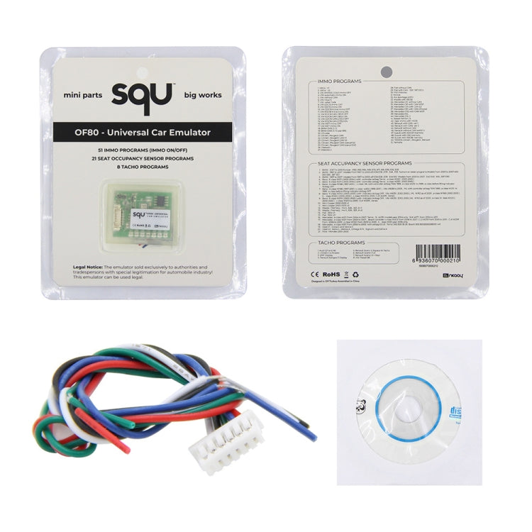 SQU OF80 Universal Car Emulator Signal Reset Immo / Tacho Programs Place ESL Diagnostic Seat Occupancy Sensor Tool, OF80