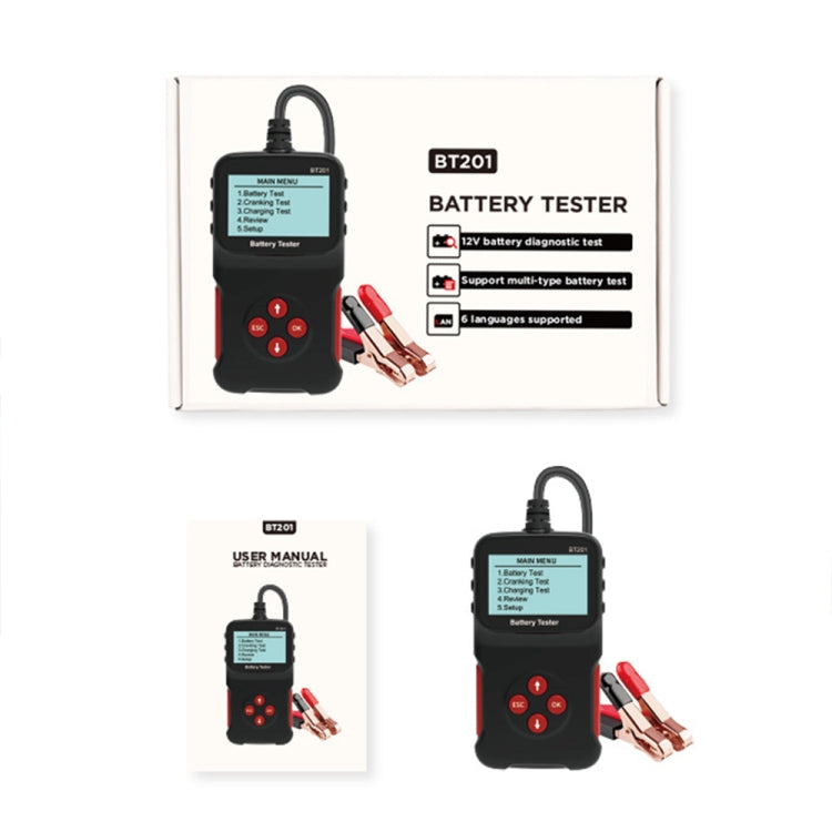 BT201 12V Universal Auto Multifunktionales Batterie-Diagnose-Fehlerdetektor, BT201