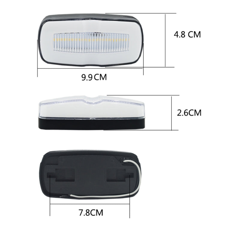 2 PCS MK-190 Truck LED Side Marker Light, MK-190 (Red Light), MK-190 (White Light), MK-190 (Yellow Light)