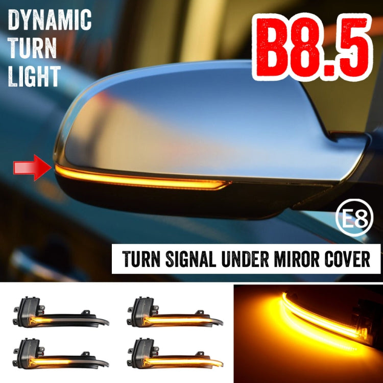 1 Pair For Audi A4 B8.5 Car Dynamic LED Turn Signal Light Rearview Mirror Flasher Water Blinker, For Audi A4 B8.5