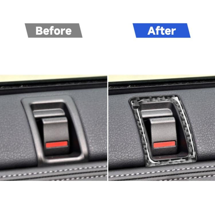 2 PCS Car Carbon Fiber Left and Right Door Lock Decorative Sticker for Nissan GTR R35 2008-2020, Left and Right Drive Universal, Door Lock