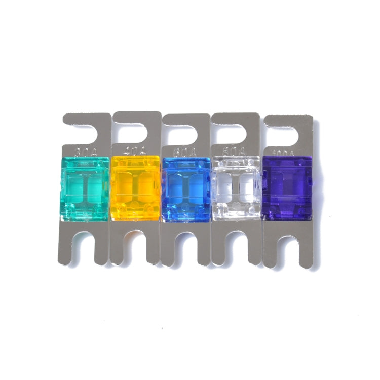 5 Stücke Auto Audio AFS Mini ANL 30A 40A 60A 80A 100A Sicherung vernickelt, 30A 40A 60A 80A 100A