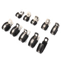 10 PCS Car Rubber Cushion Pipe Clamps Stainless Steel Clamps, Size: 11/8 inch (35mm), Size: 11/8 inch (35mm)