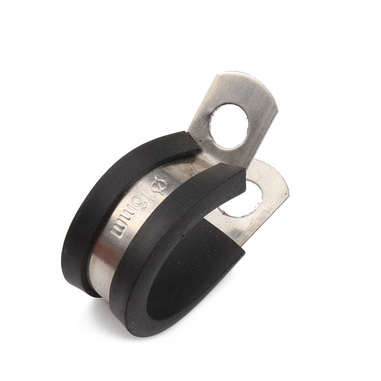 10 PCS Car Rubber Cushion Pipe Clamps Stainless Steel Clamps, Size: 3/2 inch (38mm), Size: 3/2 inch (38mm)