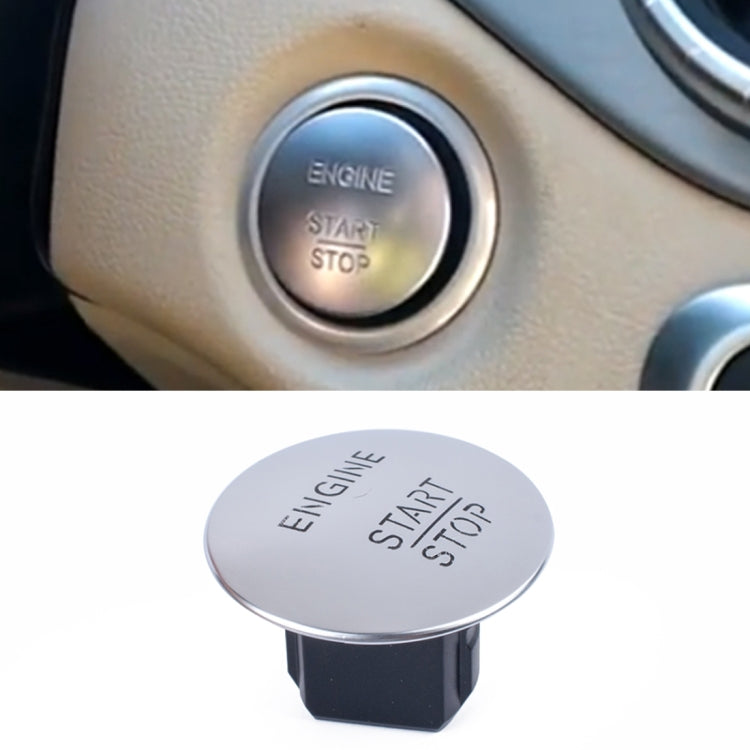Car Keyless Switch Engine Start Key Push Button 2215450514 for Mercedes-Benz W164 W205, Silver