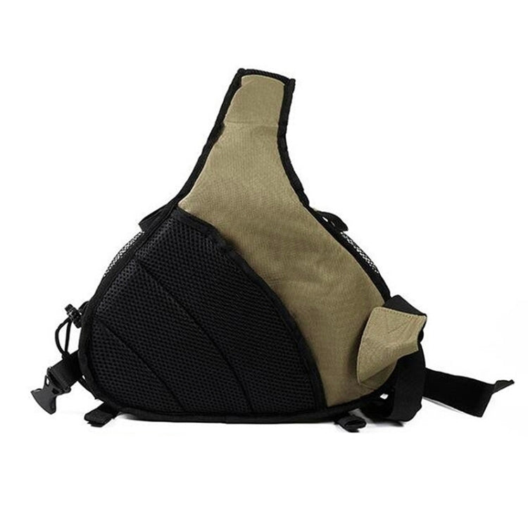 CADEN Triangle Camera Bag with Rain Cover for Canon/Nikon/Sony, 36x31x15cm, Army Green