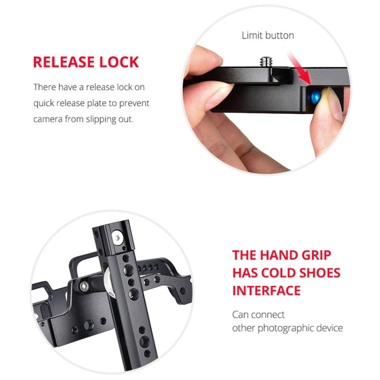 YELANGU C9-A YLG0911A Handle Video Camera Cage Stabilizer for DJI BMPCC 4K, C9-A