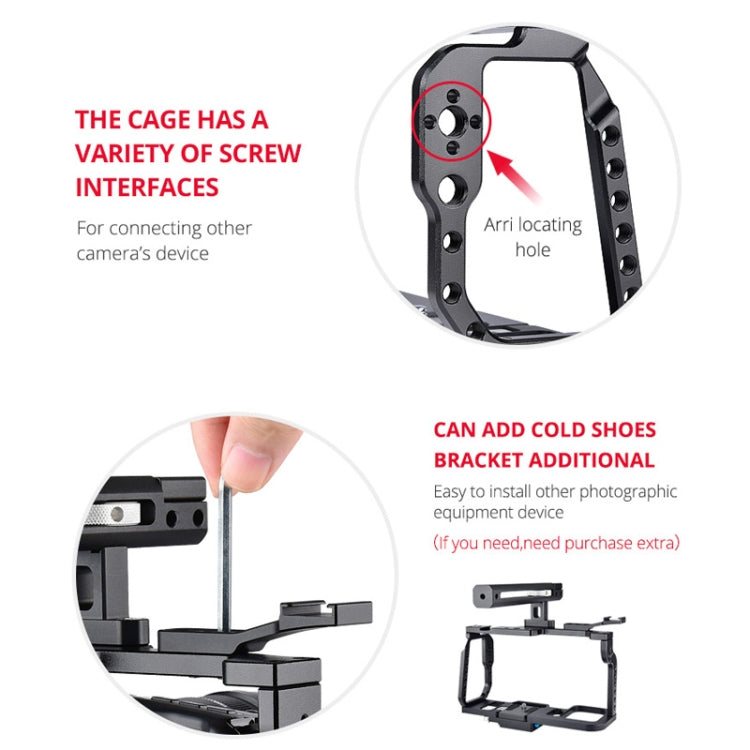 YELANGU C9-A YLG0911A Handle Video Camera Cage Stabilizer for DJI BMPCC 4K, C9-A
