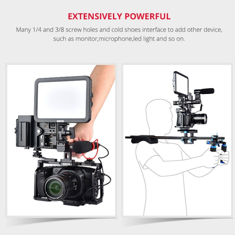 YELANGU C9-A YLG0911A Handle Video Camera Cage Stabilizer for DJI BMPCC 4K, C9-A