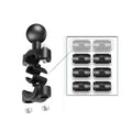25mm Ball Head Motorcycle Rearview Mirror Fixed Mount Holder with 4 Styles Gaskets for GoPro, Insta360, DJI and Other Action Cameras, 25mm Ball Head with 4 Styles Gaskets