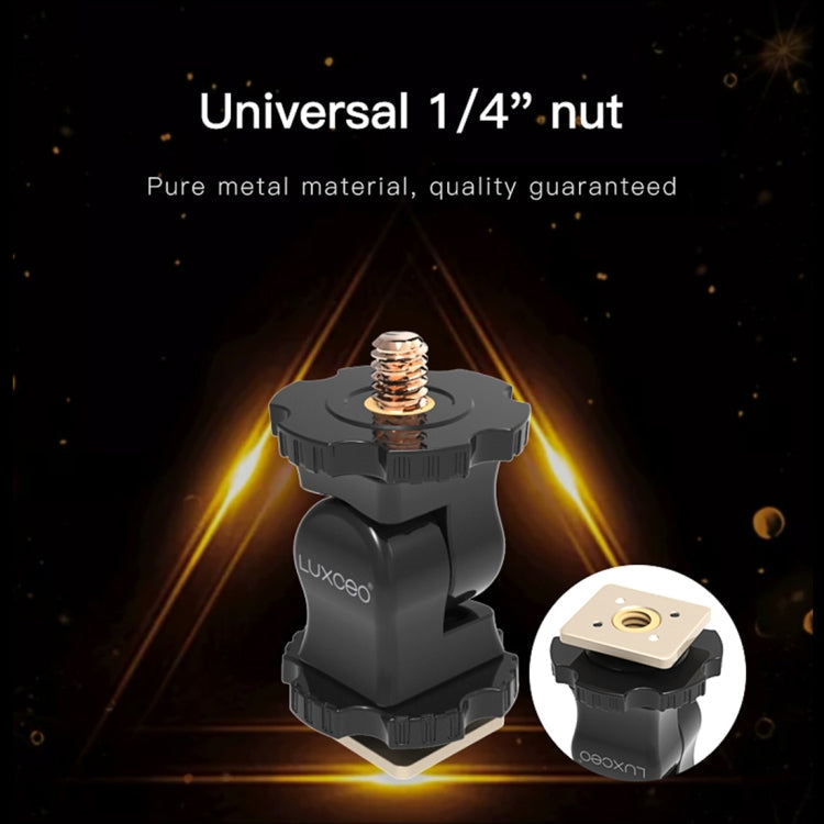 LUXCeO PA1 Kamera Universal-Blitzschuhhalterung mit Dämpfungskugelkopf (Schwarz)