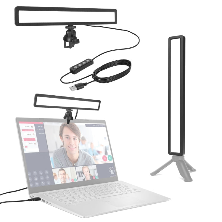 LUXCeO WS66 USB LED Live Video Light 2500K-9000K Bi-color Laptop Conference Fill Light, WS66