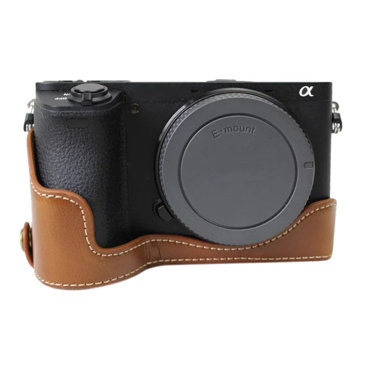 1/4 Zoll Gewinde PU-Leder Kamera-Halbtasche für Sony ILCE-A6500 / A6500, für Sony ILCE-A6500 / A6500