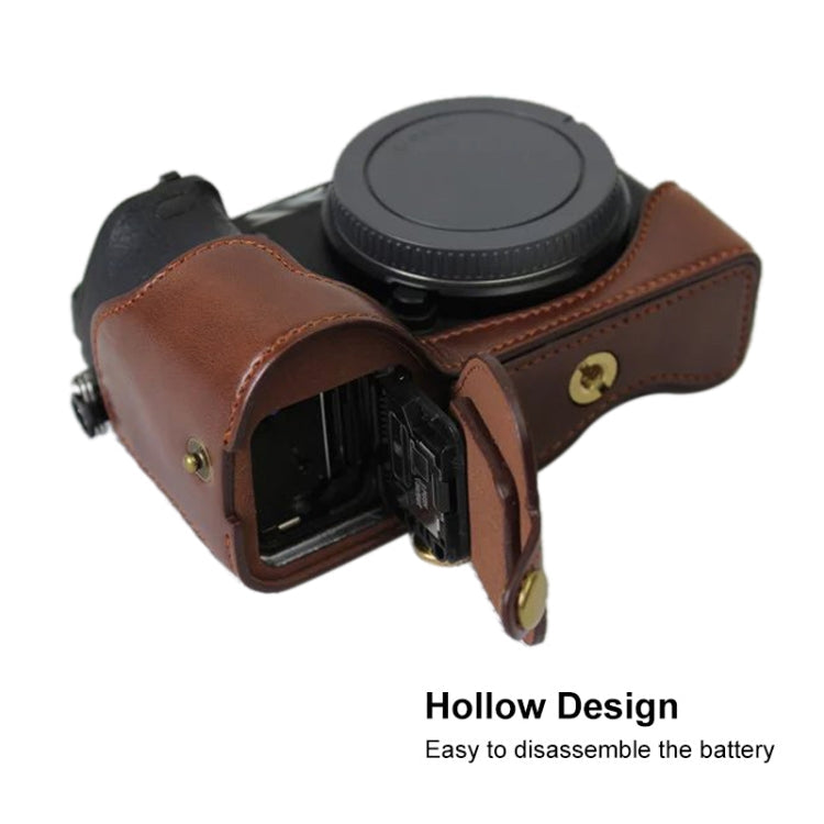 1/4 Zoll Gewinde PU-Leder Kamera-Halbtasche für Sony ILCE-A6500 / A6500, für Sony ILCE-A6500 / A6500