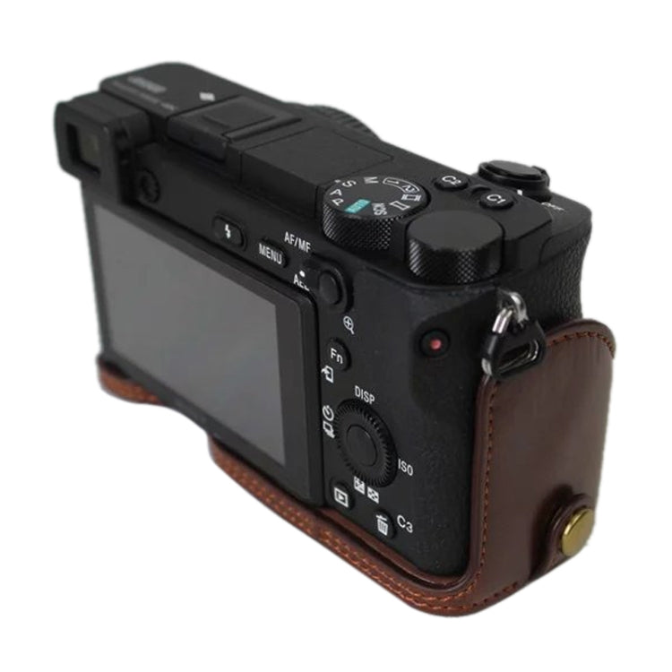 1/4 Zoll Gewinde PU-Leder Kamera-Halbtasche für Sony ILCE-A6500 / A6500, für Sony ILCE-A6500 / A6500