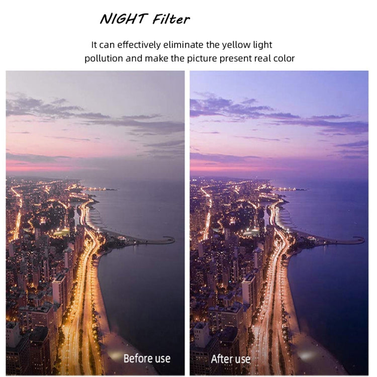 JSR NIGHT Lens Filter for Panasonic LUMIX LX10, NIGHT Filter