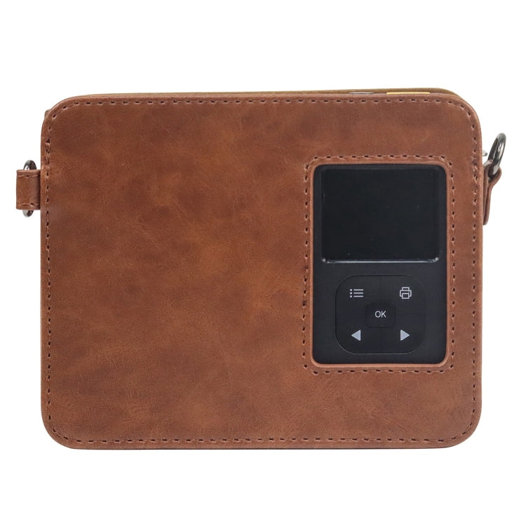 For Kodak Mini Shot 3 Square Retro / C300R instax Full Body Camera PU Leather Case Bag with Strap, For Kodak Mini Shot 3 Square Retro / C300R