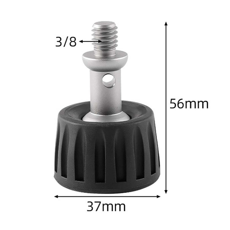 BEXIN GSF37-S Tripod 3/8 inch Stainless Steel Foot Spikes Plastic Foot Pad, GSF37-S