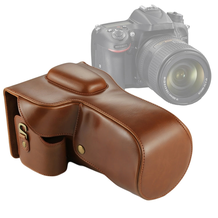 Full Body Camera PU Leather Case Bag for Nikon D7200 / D7100 / D7000 (18-200 / 18-140mm Lens), For D7200