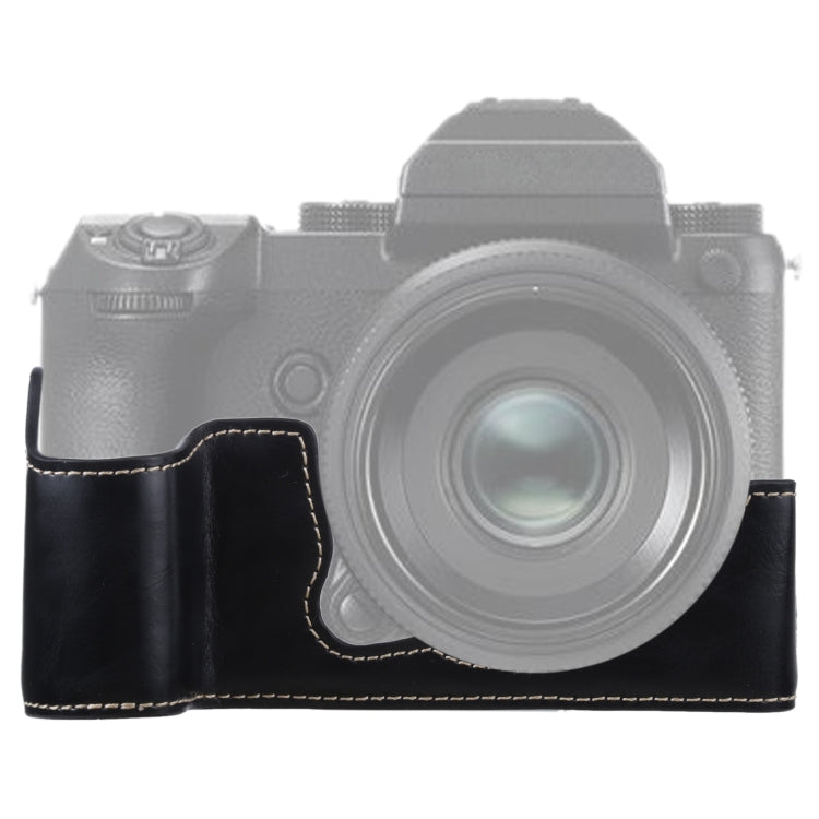 1/4 inch Thread PU Leather Camera Half Case Base for FUJIFILM GFX 50S, For FUJIFILM GFX 50S
