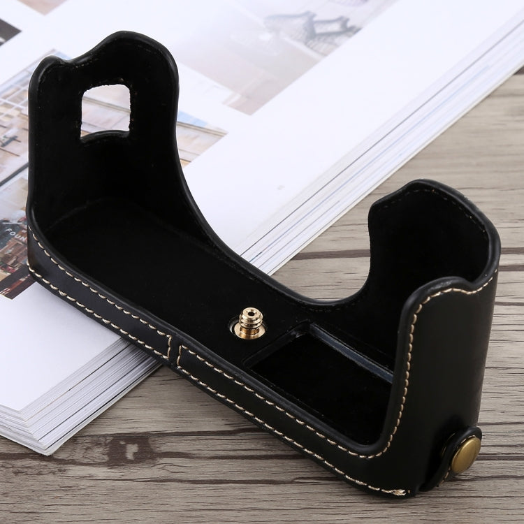 1/4-Zoll-Gewinde PU-Leder Kameratasche (Half Case) für FUJIFILM X100F, für FUJIFILM X100F