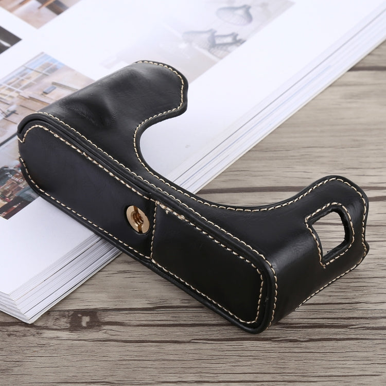 1/4-Zoll-Gewinde PU-Leder Kameratasche (Half Case) für FUJIFILM X100F, für FUJIFILM X100F