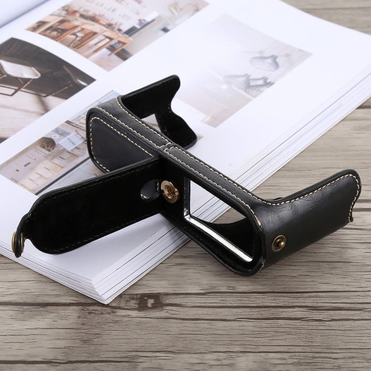 1/4-Zoll-Gewinde PU-Leder Kameratasche (Half Case) für FUJIFILM X100F, für FUJIFILM X100F