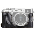 1/4-Zoll-Gewinde PU-Leder Kameratasche (Half Case) für FUJIFILM X100F, für FUJIFILM X100F