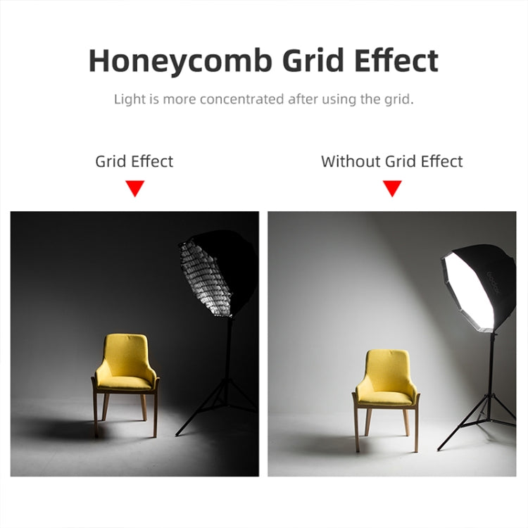 TRIOPO S65 Diameter 65cm Honeycomb Grid Octagon Softbox Reflector Diffuser for Studio Speedlite Flash Softbox, Diameter 65cm