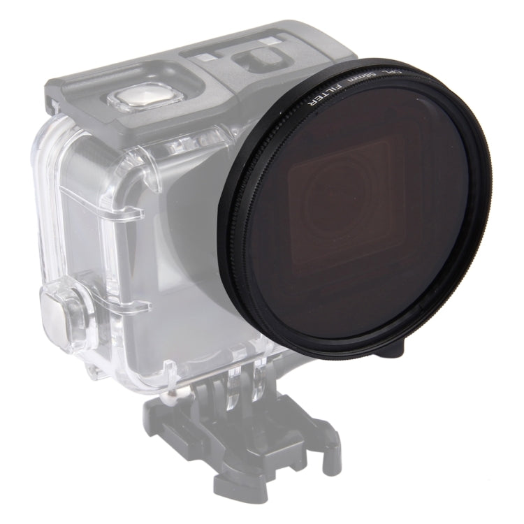 58mm 3 in 1 Round Circle CPL Lens Filter with Cap for GoPro HERO7 Black/6 /5, 58mm CPL Lens