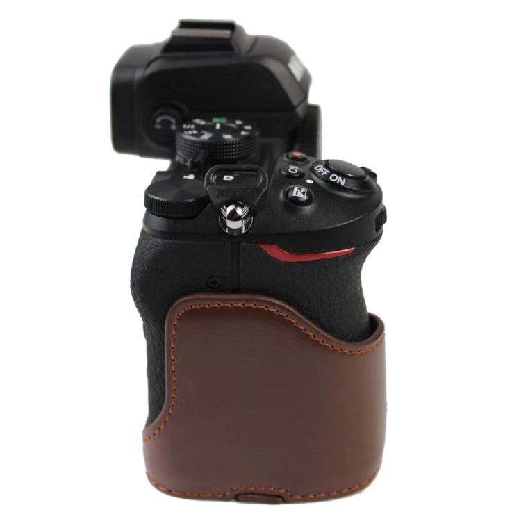 1/4 inch Thread PU Leather Camera Half Case Base for Nikon Z50, For Nikon Z50