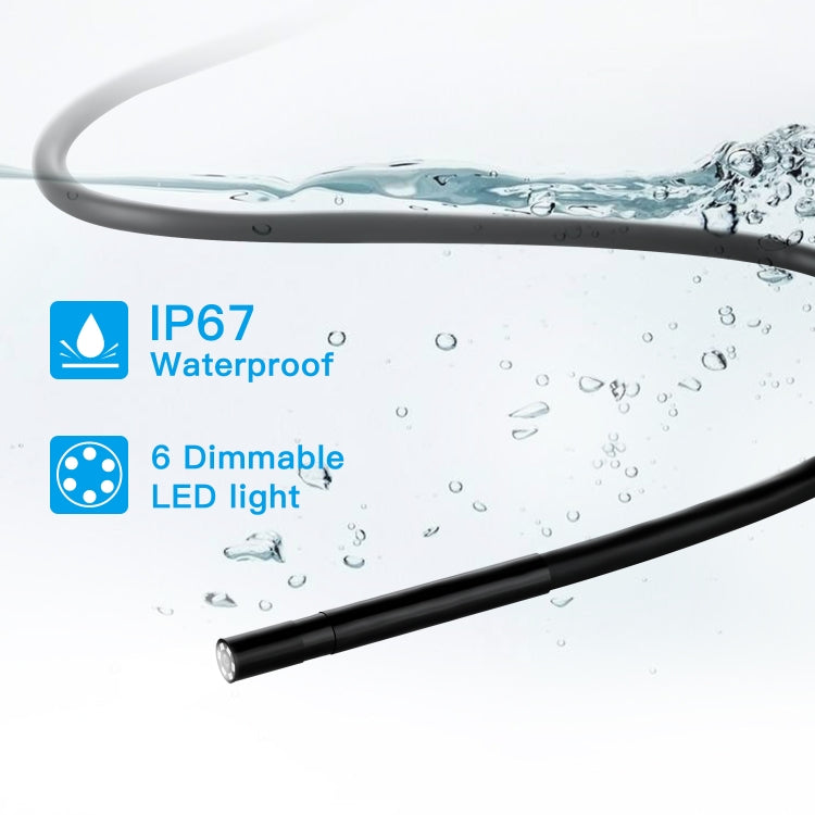 F220 5.5mm HD 5.0MP WIFI Inspektionskamera Endoskop mit 6 LEDs, Länge: 5m