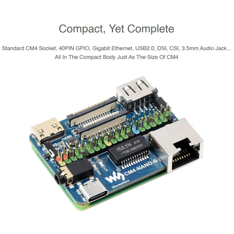 Waveshare Nano Base Board B for Raspberry Pi CM4, Nano Base Board B