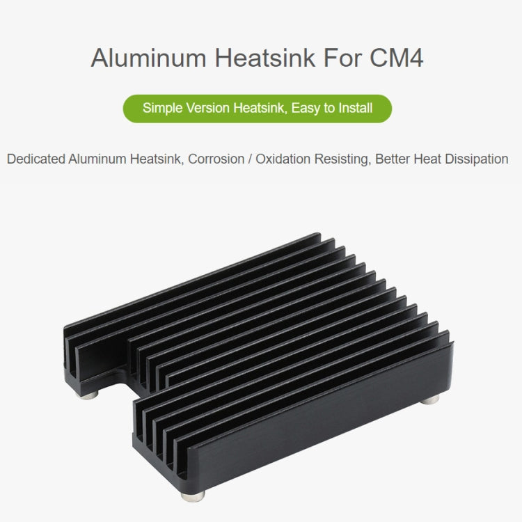 WAVESHARE Aluminum Heatsink for Raspberry Pi CM4, with Antenna Notch