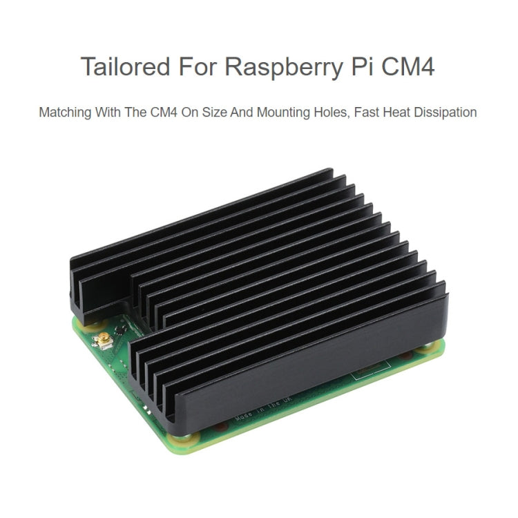 WAVESHARE Aluminum Heatsink for Raspberry Pi CM4, with Antenna Notch