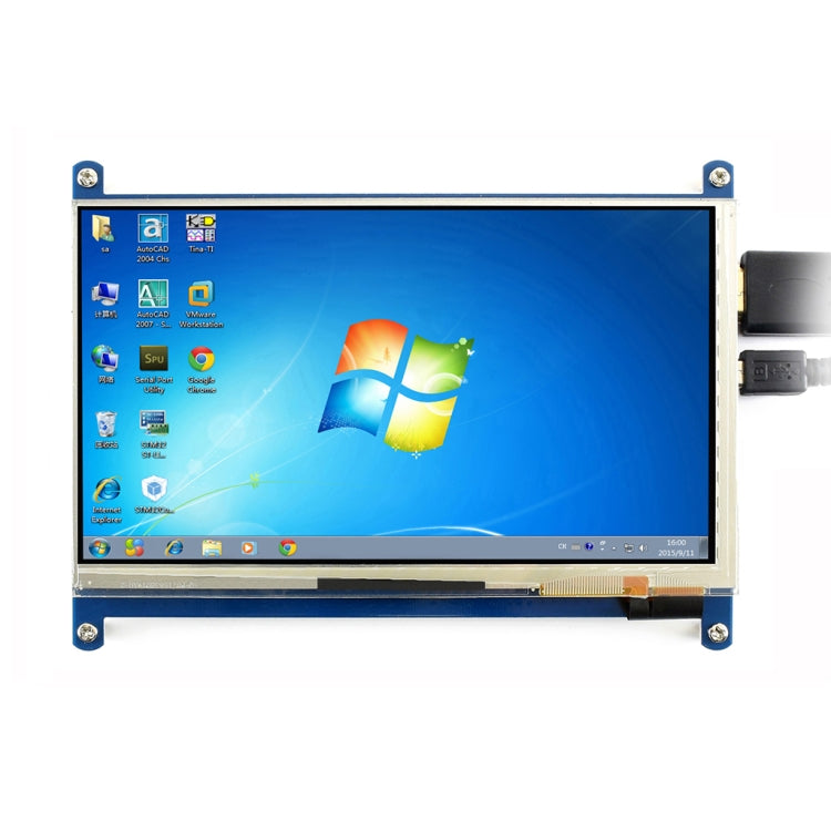 WAVESHARE 7 Inch HDMI LCD (C) 1024×600 Touch Screen  for Raspberry Pi Supports Various Systems, 7 Inch HDMI LCD (C)