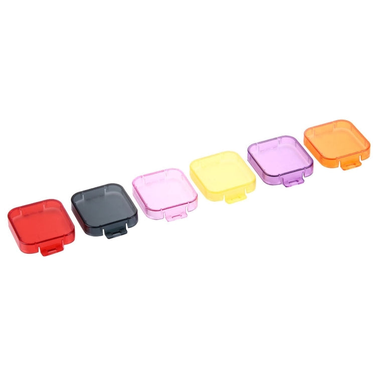 6 in 1 for GoPro HERO5 Sport Action Camera Professional Colorized Lens Filter(Red + Yellow + Purple + Pink + Orange + Grey)