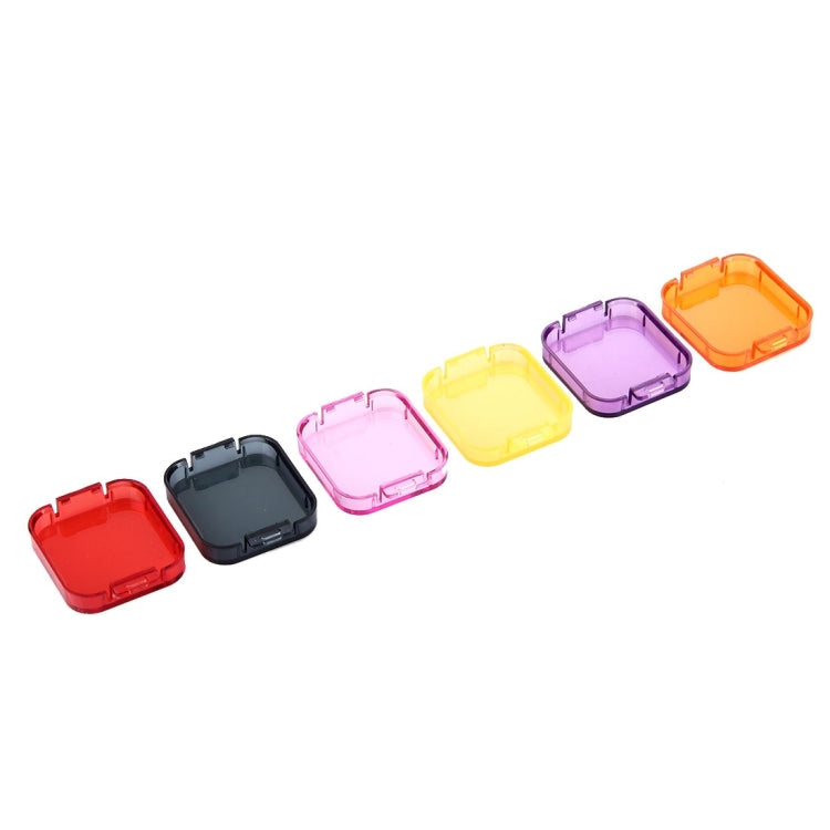 6 in 1 for GoPro HERO5 Sport Action Camera Professional Colorized Lens Filter(Red + Yellow + Purple + Pink + Orange + Grey)