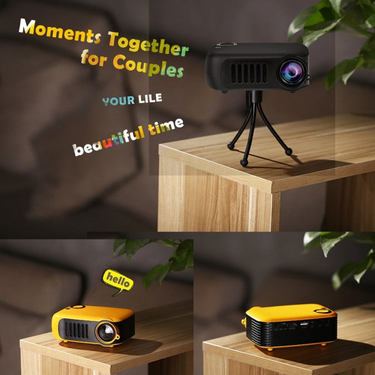 A2000 Portable Projector 800 Lumen LCD Home Theater Video Projector, Support 1080P, UK Plug, UK Plug