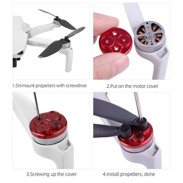 4 Stück Sunnylife Motorschutzabdeckung aus Metall für DJI Mini 2