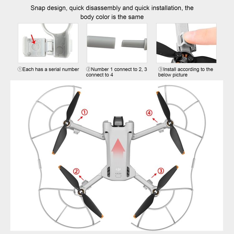 STARTRC Drohnenpropeller-Schutzring Kollisionsschutzring für DJI Mini 3 Pro, Für DJI Mini 3 Pro