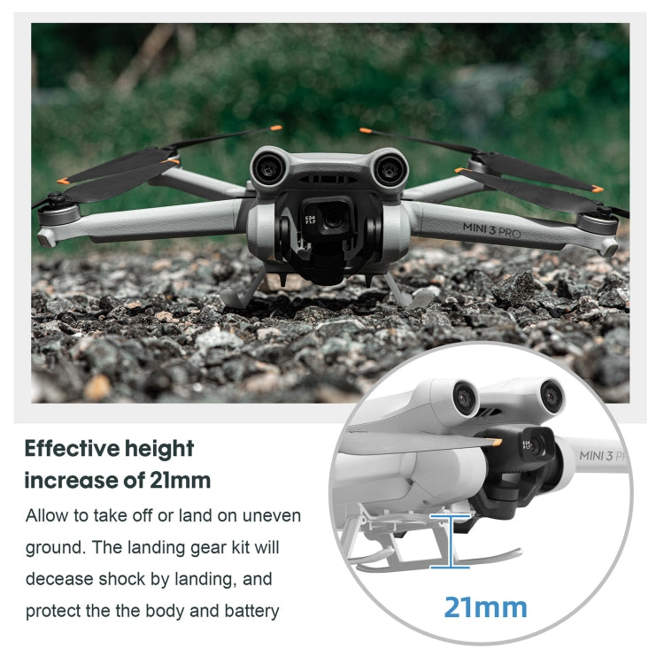 STARTRC Klappbares Anti-Fall Anti-Schmutz Erhöhtes Landegestell Trainingsgestell für DJI Mini 3 Pro, Für DJI Mini 3 Pro