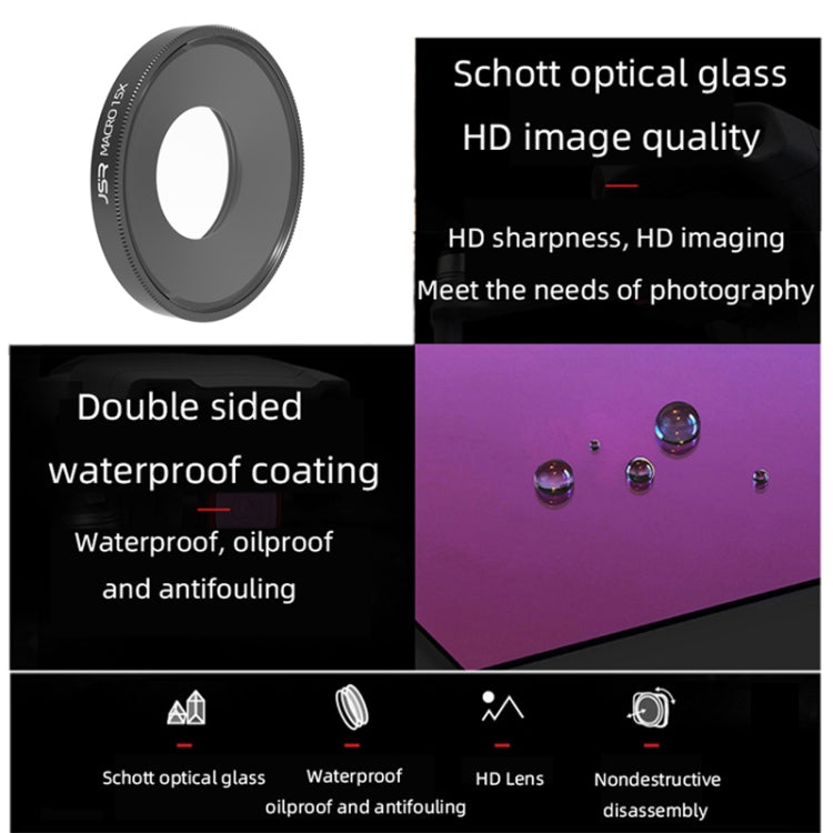 JSR 15X Makroobjektivfilter für DJI Osmo Action 3, 15X Makro