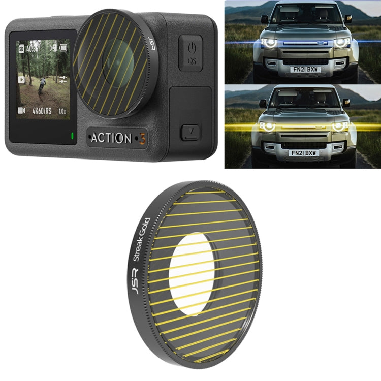 JSR Streak Drawing Lensfilter für DJI Osmo Action 3, Streak Gold, Streak Blue