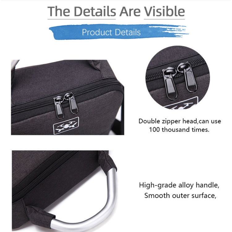 Für DJI Mini 2 SE stoßfeste Einzel-Schulter-Aufbewahrungstasche, Größe: 30 x 22 x 8,5 cm, Schwarz