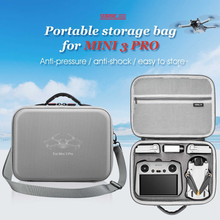 STARTRC Wasserdichte Schulter-Aufbewahrungstasche/Handtasche für DJI Mini 3 Pro / RC mit Bildschirm (Grau)